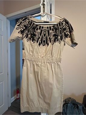 GAP Beige Midi Dress with pockets